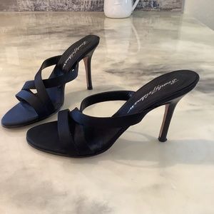 Beverly Feldman 4” Black Satin Heels
